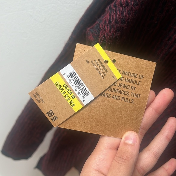 Rachel Rachel Roy size medium red black long sleeve shirt top show your love - Picture 9 of 12